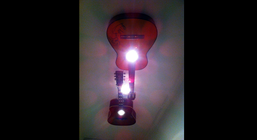 Overhead lights in the corridor 